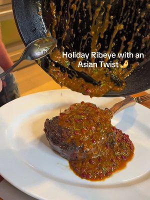 A Holiday Ribeye Recipe with an Asian twist? Sign us up! 🤤  Chef Brian shows us how he makes a sweet and spicy ribeye inspired by his recent travels abroad. Follow along for a fool proof holiday recipe! #chefslife #chefslifeoils #holidayrecipes #chilicrunch #cookingoil #evoo