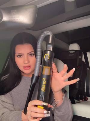 Look at me taking care of my car hehe🤭 fancy little car vacuum  #carvacuum #teslamodel3 #ttsdelightnow #giftguide #tiktokshopcreatorpicks 