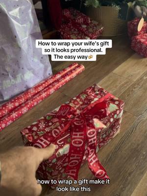 Literally that simple! I'll just be waiting under the tree for her now. #wife #married #howtowrapagift #giftwrap #heresyourpresent #christmasisnttheonlythingcomingearly 