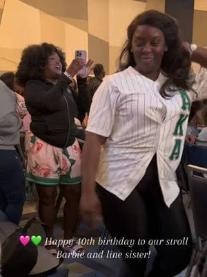 Happy 40th birthday to my line sister and stroll baddie! I’m always gonna hype you up! 🩷💚 @msj_will #AKA1908 #AlphaKappaAlpha #SkeeWee #nphcgreeks #divine9 #AKA 