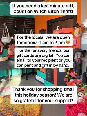 Open 12/24 11-3, closed 12/25, open regular hours for the rest of the week! 🧡 #thrifting #secondhandshopping #shoplocal #connecticut 