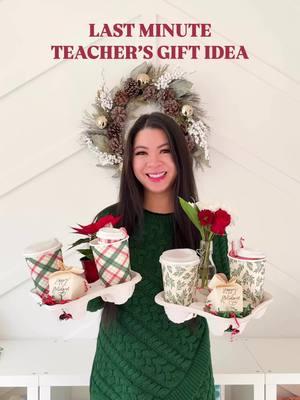 LAST MINUTE TEACHER GIFT IDEA! Finally making use of my boba drink carriers 😂 Don’t throw yours away. Instead, fill them with treats and flowers to make a fun and unique gift! Linked everything on my LTK! #teachergifts #drinkcarrier #teachergiftideas 