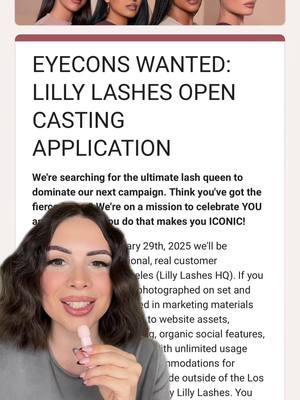 Ever dreamed of being in a Lilly Lashes campaign? This is your chance! Head over to the link in our bio to apply ✨ #castingcall #lillylashes