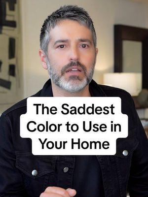 Want to know the saddest color to use in your home? ☠️ #interiordesigntrends #interiordesigninspiration #interiordesignideas #interiordesigntips #homeinspiration #paintcolors #luxuryinteriordesign #paintideas #greyaesthetic #greyhomedecor #greypaint