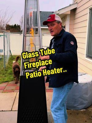 Rockin Sale on outdoor patio heater!  Glass tube fireplace!  #fireplace #patioheater #outdoorheater #TikTokShopHolidayHaul #GiftGuide #TTSDelight  #MadeMyYear @Kullavik 