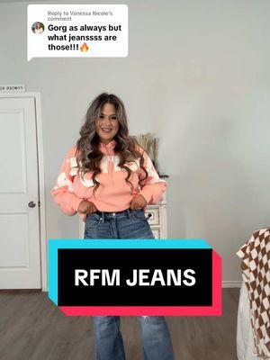 Replying to @Vanessa Nicole RFM Tummy control jeans!! Size down one just like you would in Risen ❤️‍🔥 #Jeans #Highrisejeans #Jeansforwomen #widelegjeans #bluejeans 