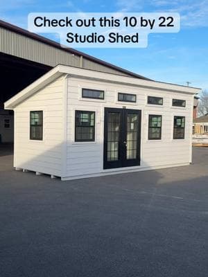 Another Studio Shed leaving the lot right before Christmas! This time with upgraded ProVia Doors #mancave #sheshed #homeoffice #tinyhouse #hometheater 