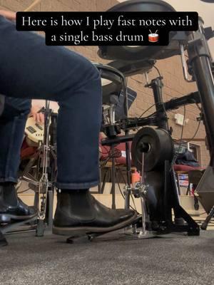 In most scenarios, you will be playing on a kit that only has a single bass drum pedal. There are a few exceptions, however, being able to get the speed out of one pedal can be a valuable asset to your sound. Here is how I play quick/fast bursts on the bass drum.  I try to keep my movements all ergonomic on the kit, so for my bass drum, I use one swift upward motion of my leg. It is kind of like a prep stroke, but for my foot. During that prep stroke, I let my ankle loose so I have zero tension going into the stroke, one my leg has been lifted, I tap my first note with just my ankle (see video).  The second stroke naturally occurs as let go of my foot, and it strikes the pedal board again. I really use gravity as an assist. Gravity is a drummer’s best friend. I use this technique for all of my “double stroke” bass drum licks.  What’s is your go to bass drum technique?  Want some more FREE drumming tips? DM me the word “JAZZ” to join my free jazz drumming community!  . . . #jazz #jazzdrums #drums #drumming  #free #freecourse #drumcourse #freedrums #community #drumlife #jazzers #drummers #jazzdrummers #jazzlove #music #jazzmusic #jazzmusicians #musicmakers #drumminglove #jazztunes #jazzcourse #drummer #music #jazzmusic #swing #lovejazz #skool #musicskool 