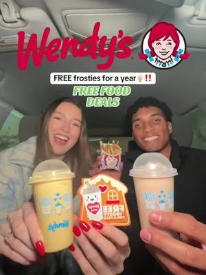 FREE FROSTIES FOR A YEAR @Wendy’s 🍦‼️ #wendys #frosty #freefrosty #freefrostiesforayear #nateandsaraheats #foodeals #freefood #cheapeats #mealdeals 