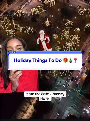 Holiday Things To Do in San Antonio 🎄❣️✨🎁 ✨ Travis Park Ice Skatting  ✨ Rebelle in St Anthony Hotel  ✨ JW Mariott Hotel Ice  ✨ Classic Christmas San Antonio  ✨Looking for more ways to explore San Antonio? ✨Check out my curated guide packed with the best bars, restaurants, and must-visit spots! Use code TOURGUIDE for 10% off and start planning your perfect outing. ✍🏽🍽️❣️ #sanantonioholidaythingstodo #sanantoniotourguide #sanantoniospots #sanantoniocontentcreator  #sanantoniochristmas 