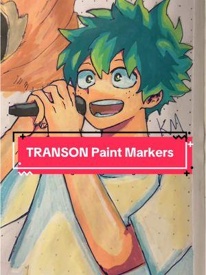 I use red to make the skin tone warmer @transonartsupply #unholyspiritkm #transon #acrylicmarkers #paintmarkers #deku #izukumidoriya #mha #anime #artist 