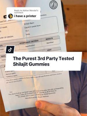 Replying to @Adrian Mendel Do you also have the budget source Shilajit from the Himalayan Alps, then hire Eurofins Lab to test your Shilajit, then use your printer to include the unique report codes of the tested Shilajit on each package so anyone can verify that the test is legit? Probably not. #shilajit #shilajitbenefits #shilajitreview #shilajitgummies #shilajitgummy #ksm66ashwagandha #ashwagandha #ttslevelup #giftguide #TTSdelightNow #TikTokShopHolidayHaul #creatorboostcamp #TreasureFinds #TikTokShopCreatorPicks 