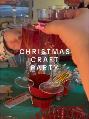 i cant wait to host more craft parties 😭💖🎨  #christmas#christmasparty#christmascrafts#christmascocktails#meltingpot#crafting#girlsnight#craftnight#christmasdecor  