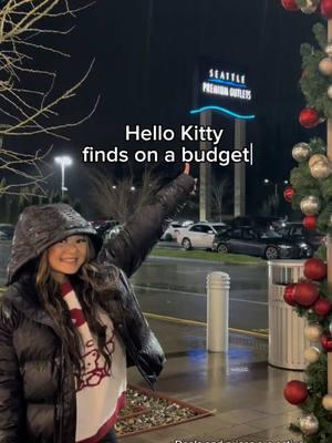 Hello Kitty finds on a budget at the Seattle Premium Outlets! 🎄  Deals and prices are active at the time of posting; this can go away at any time. #PremiumOutletFinds #ShopatSimon #Simon #Sponsored #Aeropostale #BoxLunch #HotTopic