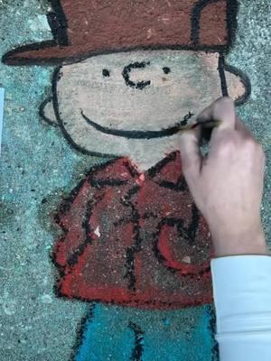 WOW!! @Laurel Chalk drew this incredible chalk art scene from A Charlie Brown Christmas. 😍🎄 #loddiedoddie #chalkart #sidewalkchalk #charliebrownchristmas 