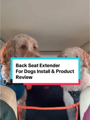 Here is exactly how to install the back seat extender for dogs! I wish I had purchased this years ago. It is easy to install, it comes with a carrying case and most important my dogs love it and its keeping Wally from jumping into the front seat! Treat your dogs today! #dogs #dogtok #dogmom #over40 #genx #mixjoy #doodle #dogcarseatcover #dog 