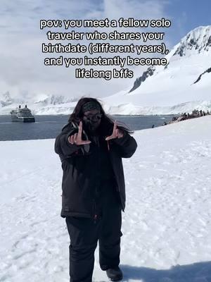 lmao 16 years a part, but we locked in fr! 🤣👏🏽 #antarctica #antarcticacruise #antarcticadventure #birthdaytwin #genzhumor #genzbestie #millenialbestie #agegapfriendship #olderfriend #youngerfriend 