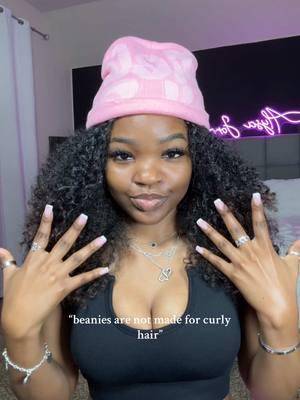 beanie hack for the my curly girlies🥰 I need this beanie in every color now that I know this curly hair hack🙂‍↕️ #fyp #xyzabc #curlyhair #naturalhair #curlyhairstyles #curlyhairroutine #naturalhairroutine #curlyhairtutorial #curlyhairtips #naturalhairtips #naturalhairstyles #curlyhaircare #naturalhaircare #3chair #4chair #curlyhairhacks #naturalhairhacks #beanie #beanies #curlyhairbeanie #hairhack #hairtips #bobbypins 