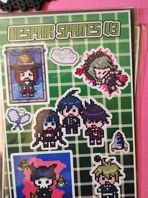 Thank you Lisa!! I hope these make it to you fast!  . . . #danganronpa #DRV3 #danganronpav3 #DespairSprites #KinitsCraftBits #gamergifts #kokichi #laminatedstickers #stickersheets 