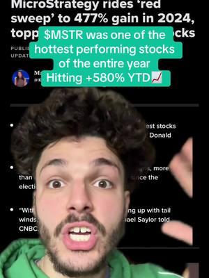 #greenscreen $MSTR was one of the BEST PERFORMING stocks of the YEAR🚀 #mstr #microstrategy #bitcoin #btc #doanldtrump #crypto #stockmarket #stockstobuy 