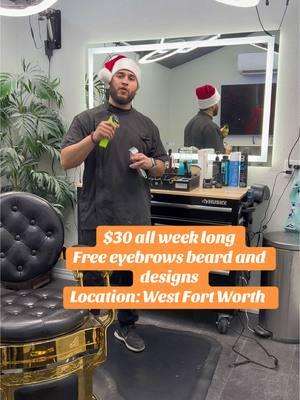 All week for the holidays 🎄🎅 West fort worth link in my bio 💈 . .  #fortworth #fortworthtexas #dfwbarber #fwbarber #barbershop #