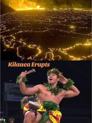 “O Kīlauea Noho Lulu”  In Kīlauea, Pele’s deep sleep is disturbed and she is lured from her home by the haunting drum beat of a dance performance at Hāʻena, Kauaʻi.  She travels from island to island, drawn by the sound of Lohiau’s drumming.  Appearing as a beautiful woman adorned with forest greenery, Pele approaches Lohiau and they soon become lovers. 🔥🔥 This morning, December 23, 2024 at approximately 2 a.m. HST, elevated earthquake activity began at the volcano's summit. By 2:30 a.m., the USGS Hawaiian Volcano Observatory observed eruptive activity in Kīlauea summit webcam images, indicating that an eruption has commenced within Halemaʻumaʻu and the summit caldera in Hawai‘i Volcanoes National Park. The USGS Hawaiian Volcano Observatory is elevating Kīlauea’s volcano alert level from ADVISORY to WARNING and its aviation color code from YELLOW to RED as this eruption and associated hazards are evaluated.  #hawaiitiktok #hawaii #kilauea #volcano #hawaiian #hula #merriemonarch #kanehula #indiginoustiktok #pele 