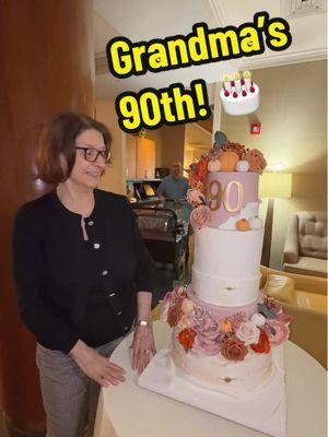 Surprising Grandma with the best 90th birthday party! 🎉🍰 Huge shout-out to @Karin Giamella at Blue Sheep Bake Shop for the gorgeous and delicious cake!!! 🥰🌟 #bluesheepbakeshop #birthdaycake #foryou #90 #sharpefamilysingers 