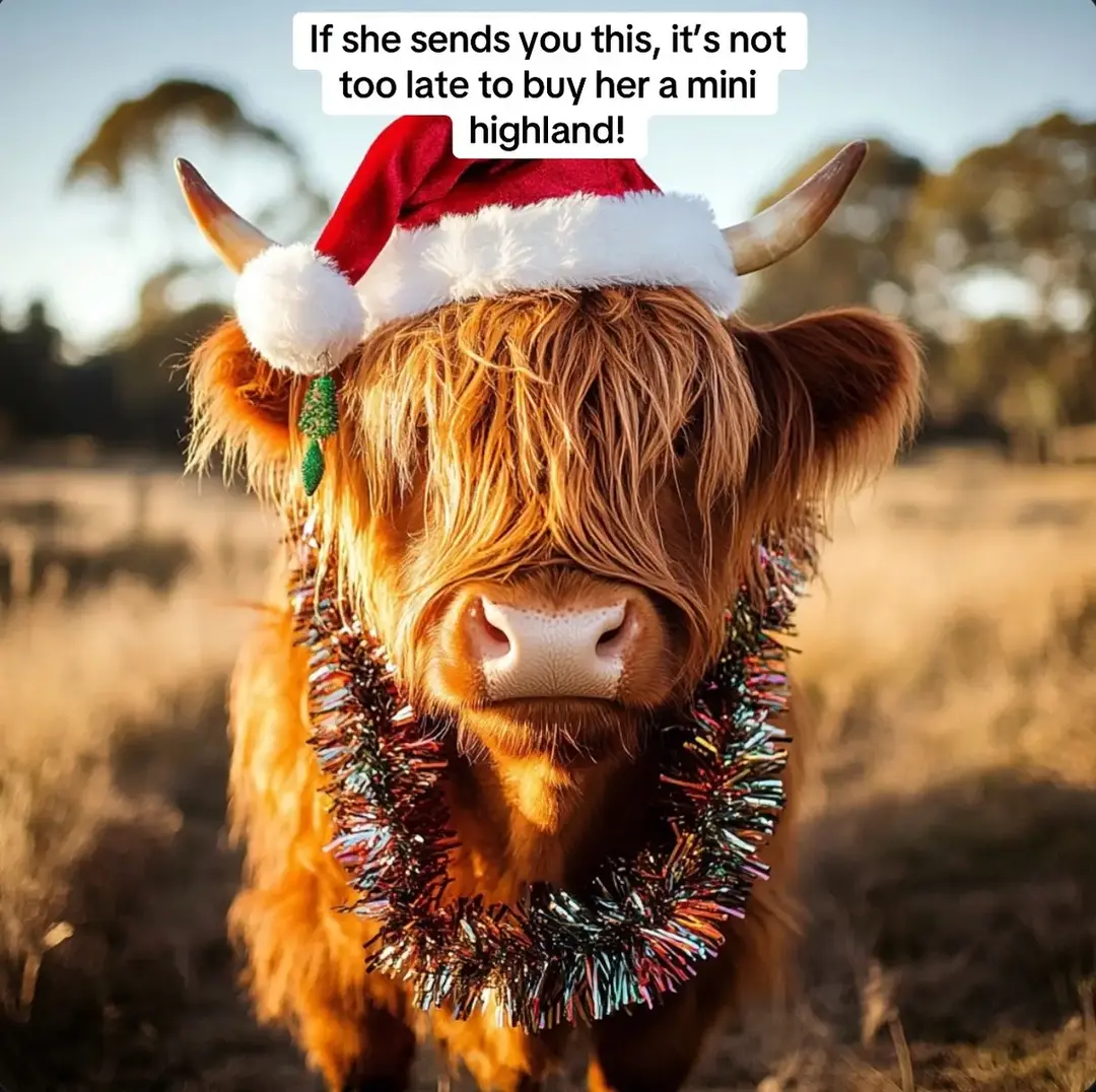 #minihighland #minihighlandcow #christmaspresents 