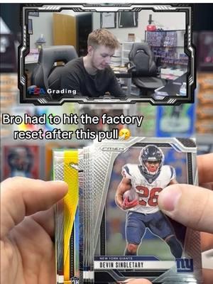 It doesn’t get much sweatier than this👀🤯 Find your daily breaks located in our tiktok shop🧃 #sportscards #tradingcards #nflcards #whodoyoucollect #paniniamerica #cardbreaks