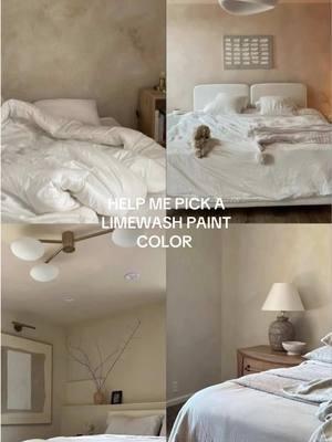 Next up for the bedroom refresh: choosing the perfect neutral limewash paint color! Do we like Vendome beige or sandstone better? 🤔#bedroominspo #interiordesign #limewash #bedroomdesign #wabisabistyle @Color Atelier Paint & Plaster 