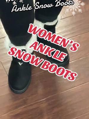 ANKLE SNOW BOOTS #women #ladies #footwear #boots #snowboots #ankle #plush #fullylined #winter #warm #nonslipsole #stylish #sale #fashionable #shoes #TikTokShop #musthave #fyp