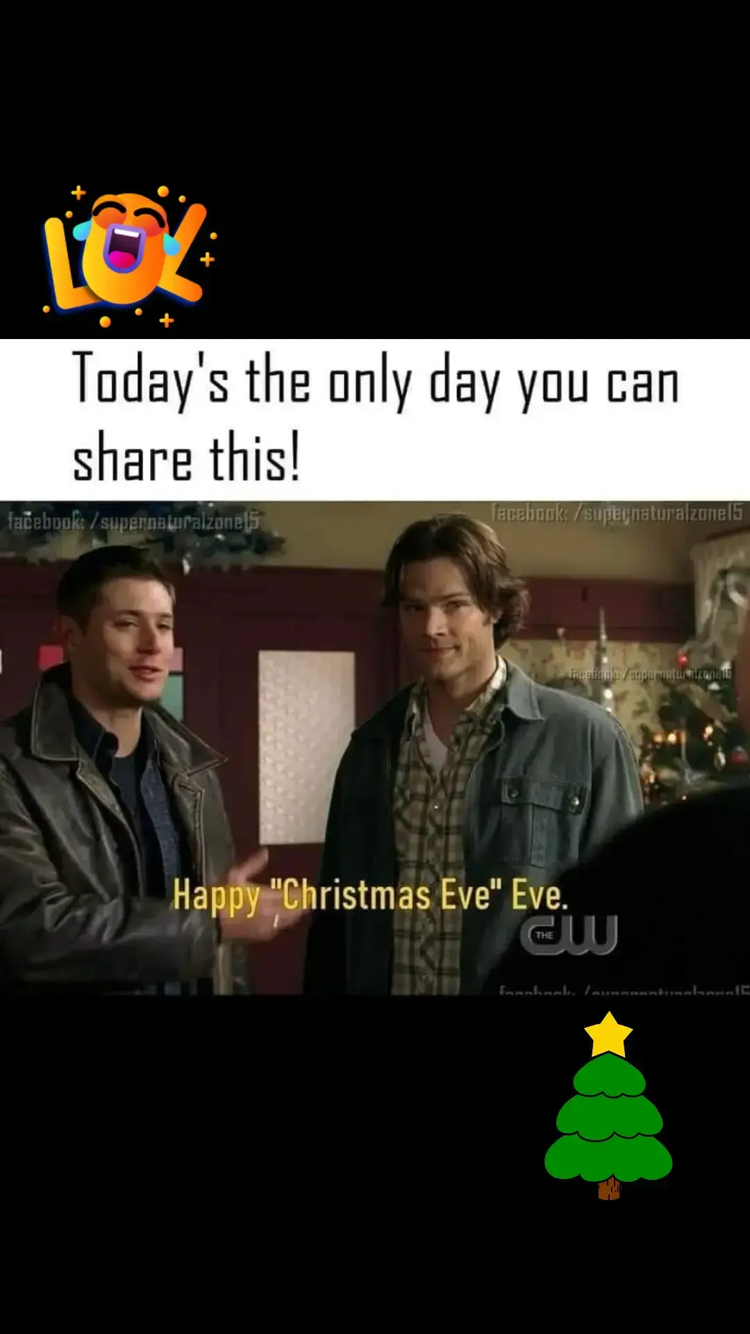 Happy Christmas Eve Eve!  #supernatural #samanddeanwinchester #thewinchesterbrothers #impala #thecw #christmaseveeve #foryoupage #foryou #fyp #genx