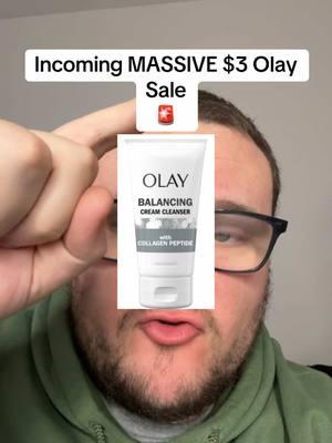 Incoming massive olay balancing cream sale #sale #deals #deal #olay #balancingcream #collagen #cream #cleanser #balancing #TikTokShop #skincare 