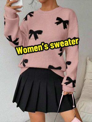 Women bow sweater #womensweater #womencoat #sweater #sueter #tiktokshopcreatorpicks #tiktokshopholidaydeals #giftguide #mademyyear 