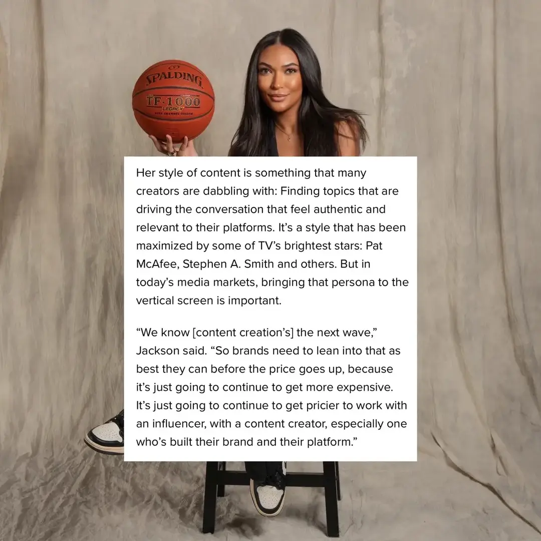 Huge thank you to @SBJ for featuring me in their latest piece on the impact of content creators in the sports industry! It’s an honor to be highlighted alongside incredible names like @Kai Cenat, @IShowSpeed, and so many others! #sportsreporter #sportshost #sportscontentcreator #sports #womeninsports 