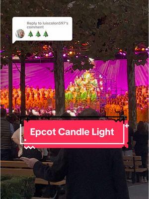 Replying to @luiscolon597 nothing like the #christmastradition of the #epcotcandlelightprocessional 