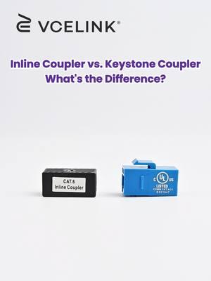 Keystone Coupler vs. Inline Coupler, which type do you prefer?#rj45 #cat6 #rj45coupler #ethernetcable #wallplate #patchpanel #DIY