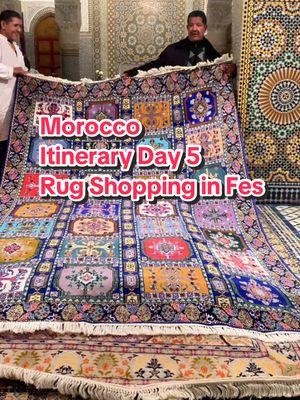 Things to do in Fes Morocco. Go rug shopping. #creatorsearchinsights #travel #morocco #morocco🇲🇦 #fes 