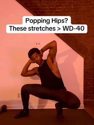 If your hips are creakier than your grandma’s old rocking chair, it’s time to fix that!  Do this routine for smoother hips #mobility #stretching #homeworkout #mobilitytraining #stretchingroutine #stretchingexercises #warmupexercise 