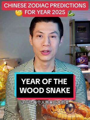 Chinese zodiac predictions for 2025, the year of the wood snake. The snake energy is all about wisdom, planning, and transformation, and each zodiac sign will feel this energy differently. No matter your sign, 2025 is a year for growth, but it requires planning, focus, and patience to see the amazing results.	#ChineseZodiac #2025Predictions #WoodSnake #CareerAdvice #RelationshipTips #PersonalGrowth #zodiacsign #woodensnake #qicoil #fyp #foryoupage❤️❤️ 