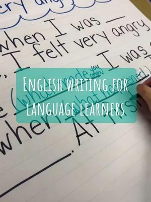 When it comes to writing prompts for language learners, just the right amount of scaffolding is key. Here’s what I do: ✨ Start with oracy. Students share ideas aloud with partners using sentence stems that they will use in their writing.  ✨ Start strong with a full sentence. I model the structure and vocabulary they need to feel confident. ✨ Gradually take away the supports. Each sentence has more opportunities for them to use their own words, helping them build independence. ✨ End with student ownership. By the end, they’re writing their own ideas using what they’ve learned. ⚠️Be careful… Too much support can hold them back, but the right balance sets them up to shine. Follow for more strategies to help your multilingual students grow into confident readers and writers.  #biliteracyteacher #duallanguageteacher #scienceofbiliteracy #bilingualeducation #duallanguage #multilingualstudents #biliteracy 