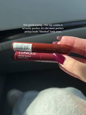 Recently discovered this lip combo and I’m now obsessed.  #lipcombo #liptutorial #lipliner #lipmarker #makeup #clinique #cliniqueblackhoney #blackhoneylipstick #blackhoney #nudelip #TikTokShopFinds #makeuptutorial 