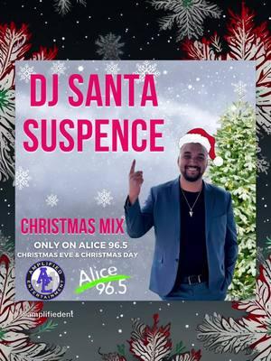 Tune in to @96.5alice_reno both Christmas Eve and Christmas Day for our exclusive Holiday mix with @AmplifiedEnt very own Santa Suspence 🎧🎅🏻 @s_flanders will be dropping the Hottest Blends of Christmas Music mixed with today’s Hits! 🎶  Love what you hear? You can Book an Amplified DJ for your party at: www.AmplifiedEnt.com #HappyHolidays #merrychristmas #Holiday #Mixshow #ChristmasEve #ChristmasDay #AmplifiedDJs #DJSuspence