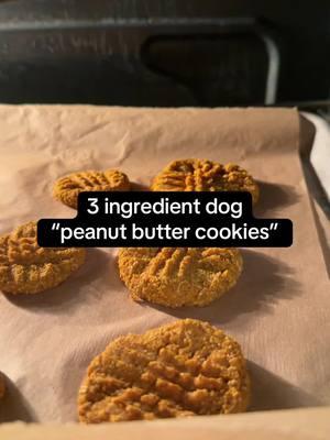 Easy dog “peanut butter cookies” ONLY 3 ingredients! 🥜🍪 #dogtreats #dogsofttiktok #dogtreatrecipes #doggiesoftiktok #dogtreatsrecipe 