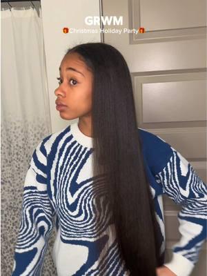 Let’s get ready for a holiday party!🎁😆✨ This simple braid is my favorite to wear with my straight hair if not it gets caught in everything!👸🏽 Love the holiday parties and struggling to learn the line dances!😂 Sweater ➡️ @aelfriceden_official 💙 - - - #holiday #family #straighthair #natualhair #naturalhairstyles #blackhair #blackhairstyles #longhair #washday #washdayroutine #blowdry #blowout #blackgirlmagic #thickhair #thickhairproblems #longhairdontcare #curly #curlyhair #curlyhairstyles #instagramreels #reelsinstagram #explore #explorepage #DIY #hairtutorial #hairjourney 