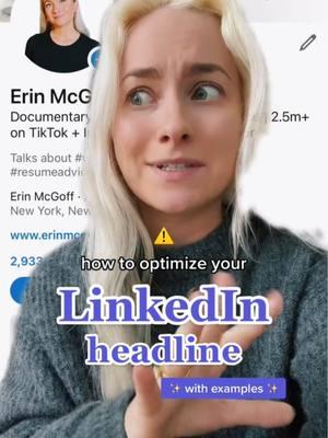 Need help with your LinkedIn Headline? I've got you! 🫶🏼 #linkedinheadline #linkedintip #careerhelp #careeradvice #jobinterview #jobsearchtips