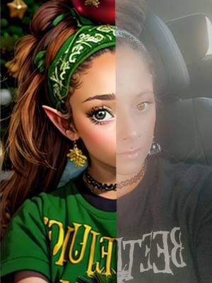 the best way to spread Christmas cheer is singing loud for all to hear 🧝‍♀️🎄🎁🎅 #picture #filter #elf #girlswithtattoos #girlswithpeircings #dreadbun #girlswithdreads #cute #christmas 