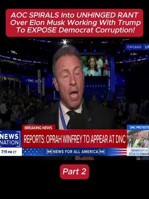 AOC SPIRALS Into UNHINGED RANT Over Elon Musk Working With Trump To EXPOSE Democrat Corruption! (Part 2) #cnn #cnnnews #donaltrump #kamalaharris #msnbc #foxnews #faniwillis #blackconservativeperspective #elonmusk