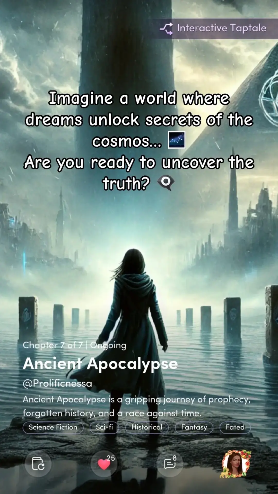 #AncientApocalypse #ChaptersInteractive #SciFiReads #BookTok #IndieAuthor #SciFiAdventure #ReadNow #Storytelling #ChaptersGame @ChaptersGame 