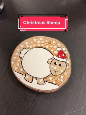 #sheep #christmassheep #sheeppainting #sheepornament #painting #acrylicpainting #woodenpainting #christmasornaments #christmaspainting #diypresents #christmas 